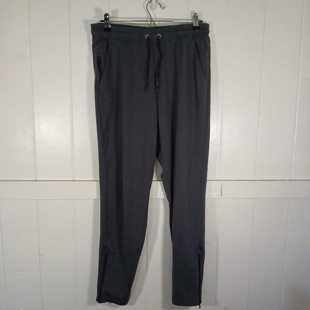 REI‎ Co-op Active Jogger Pants Mens Medium Charcoal Gray Tapered Ankle Zip BL2